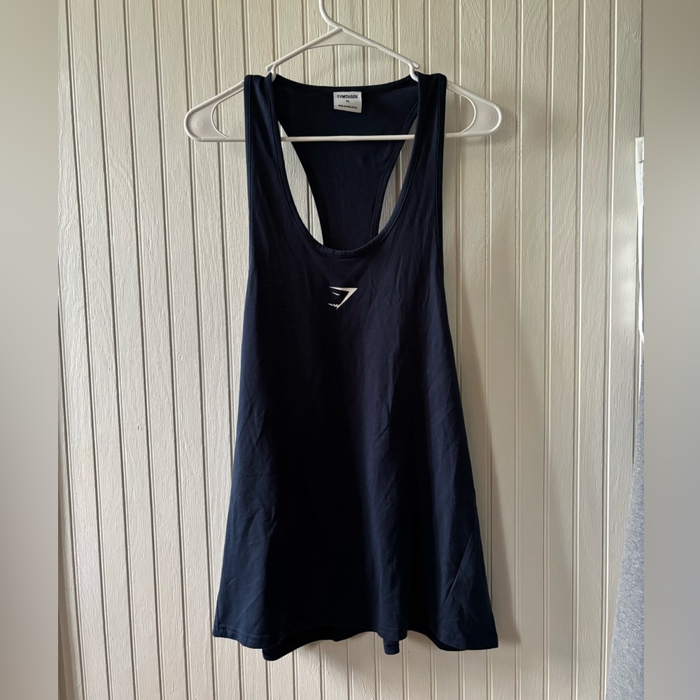 Gymshark loose workout tank top in XL - Navy blue